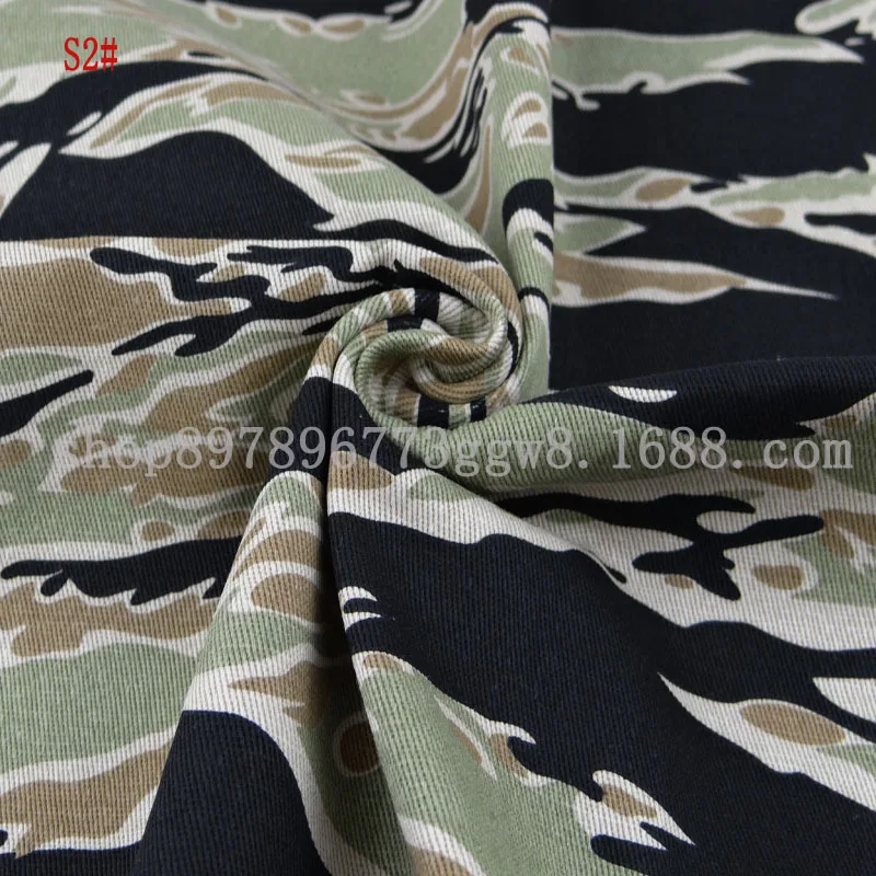 1.5x1m Woven Cotton Twill Carte Tigerprint Camouflage Multi-color Vest And Hat Fabric