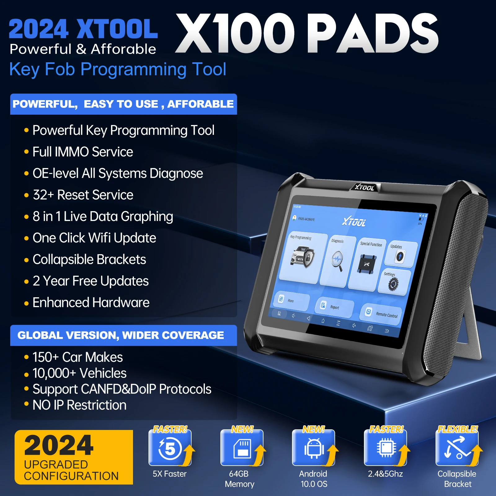 

X100 PAD S X Инструмент Брелок Программатор Immo Key Programmer Диагностический сканер для всех потерянных ключей