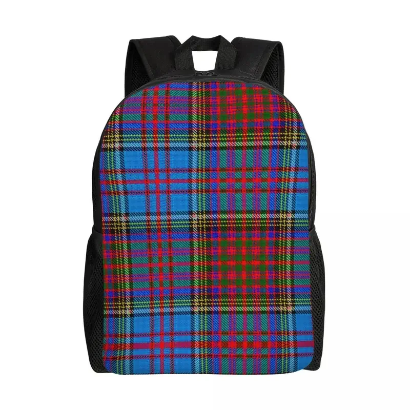 Custom Geometric Plaid Clan Tartan Travel Backpack Men Women School Laptop Bookbag College Student Daypack Bags