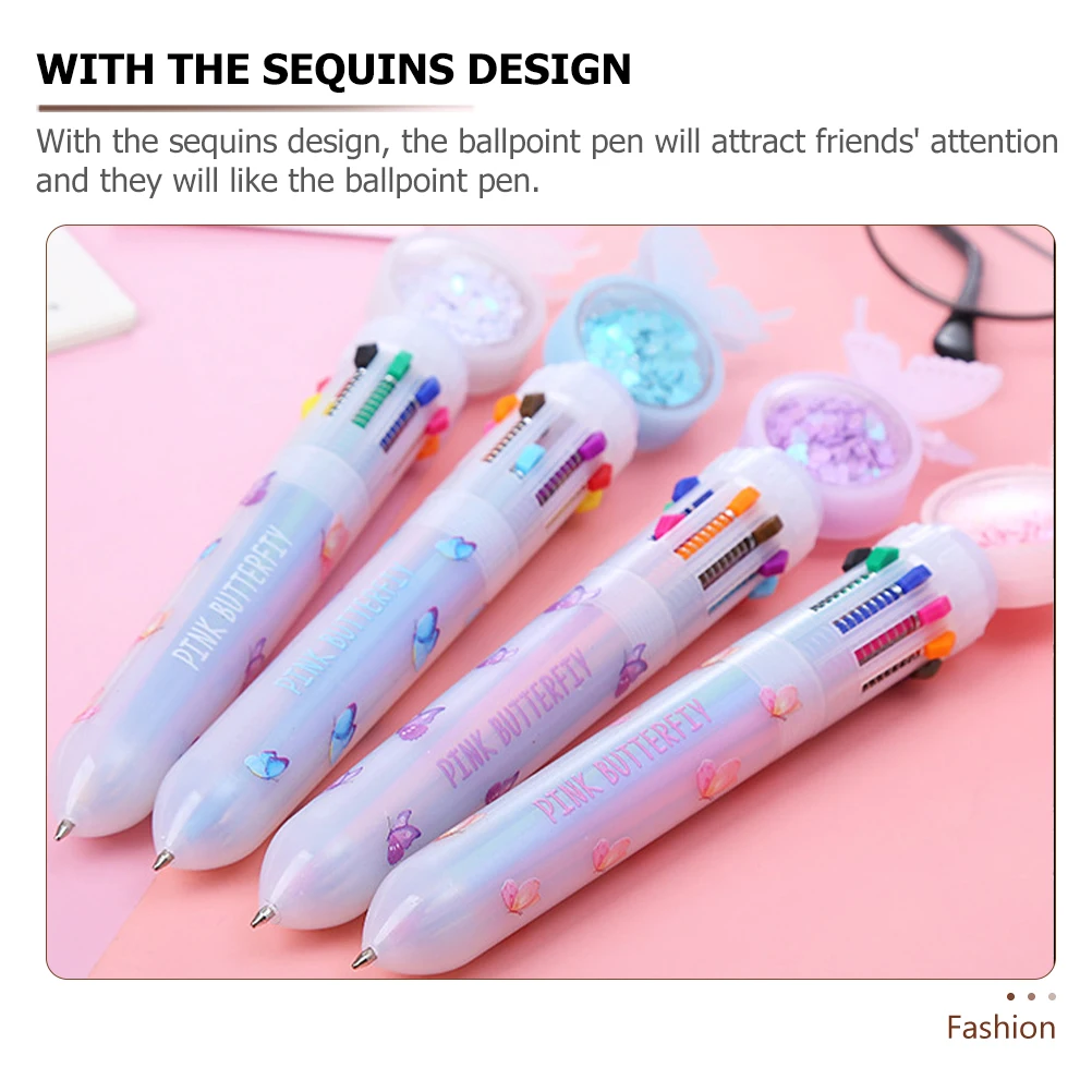 

8 Pcs Ballpoint Pen Multicolor Pens Household Cute Multicolored Plastic Drawing Cartoon