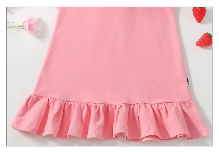 2026 Koreanisches Kleid für Mädchen, Sommerkleid mit Kragen und Stickerei, Rüschensaum, Prinzessinnenkleid 1-6 Jahre – Detail 9