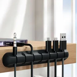 Organizador de cables/cables, enrollador/soporte/Clips autoadhesivo fijo para escritorio, mesita de noche, cargador de teléfono, ordenador, hogar y oficina, 3 uds.