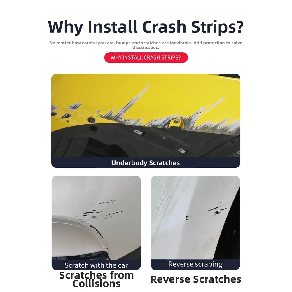 

General Fit Rubber Bumper Strip for Cars with Toothed Design and Anti Collision Features for Extensive Coverage