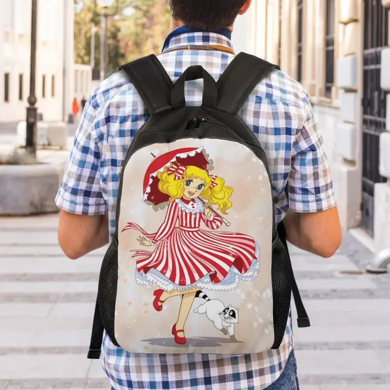 Candy Candy Travel Backpack Women Men School Computer Bookbag Japan Anime Manga College Student Daypack Bags