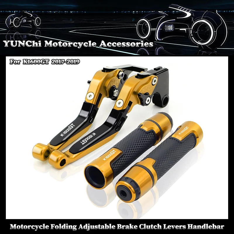 

Motorcycle Brake Clutch Levers Handle Handlebar Grips Ends For BMW K1600GT 2017-2019