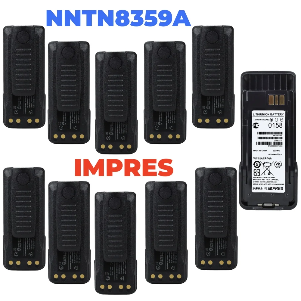 

10 шт. аккумуляторов NNTN8359A IMPRES ATEX для радиостанций Motorola DP4000ex, DP4401ex, DP4801ex, XIR P8608EX, XIR P8668EX, XPR7350Ex, XPR7550Ex