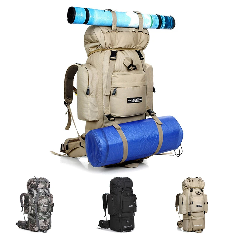 

85L Waterproof Mountaineering Bag Large-capacity Hiking Camping Backpack Outdoor Bracket Bag Travel Rucksack Climbing Bag