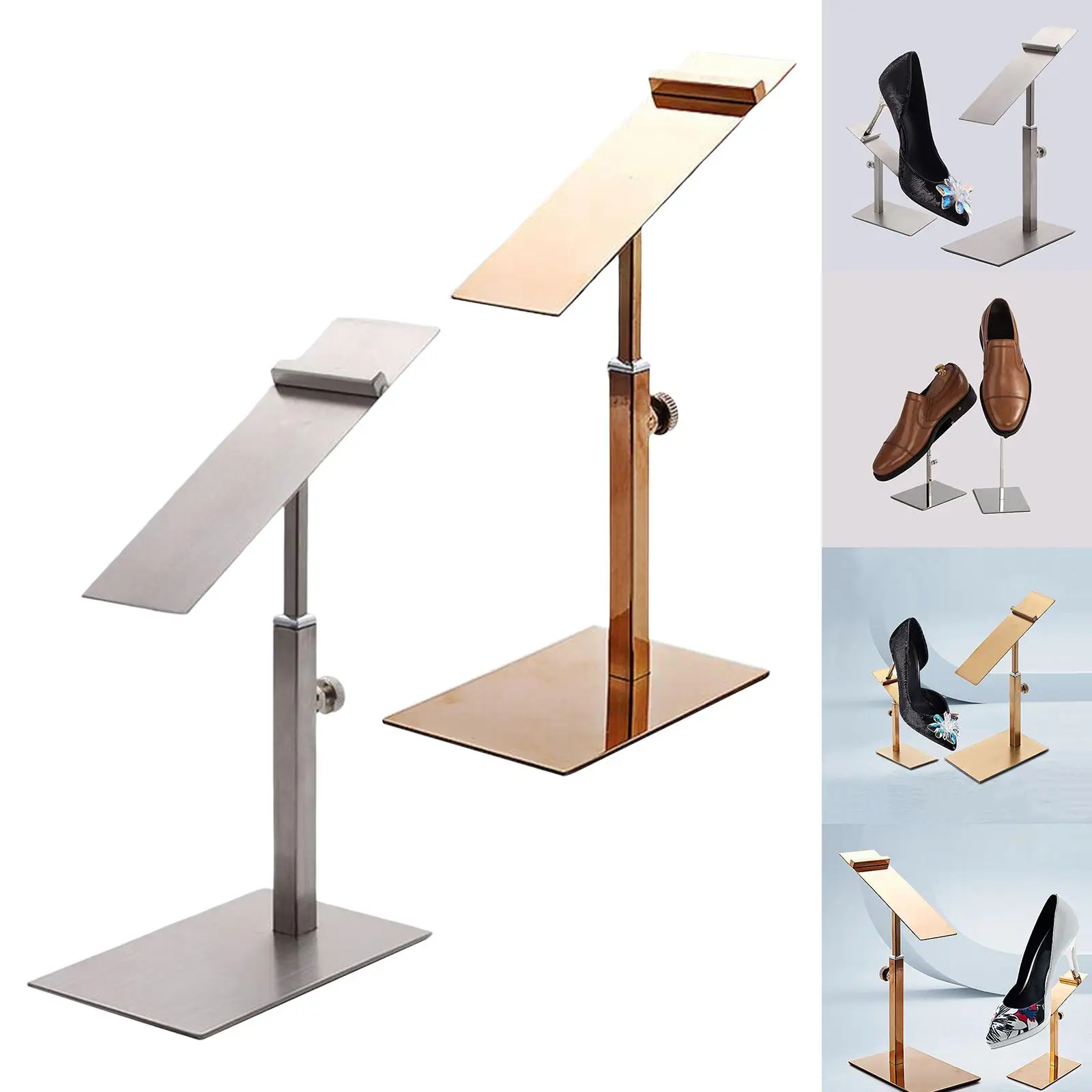 

Дисплей для подставки для обуви, регулируемый держатель для магазина обуви из высокой кожи