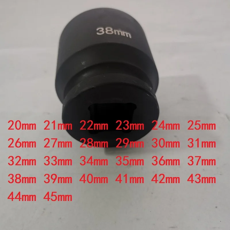

3/4 Impact Hex Black Air Sockets 14mm 15mm 16mm 17mm 18mm 19mm 21mm 22mm 23mm 24mm 27mm 30mm 33mm 34mm 35mm 38mm 39mm 41mm 45mm