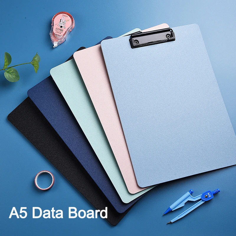 Scheda dati A5 Clip Lavagna Cartella da ufficio Schizzo Blocco da disegno Studente Esame Graffetta Apprendimento Cancelleria Studente