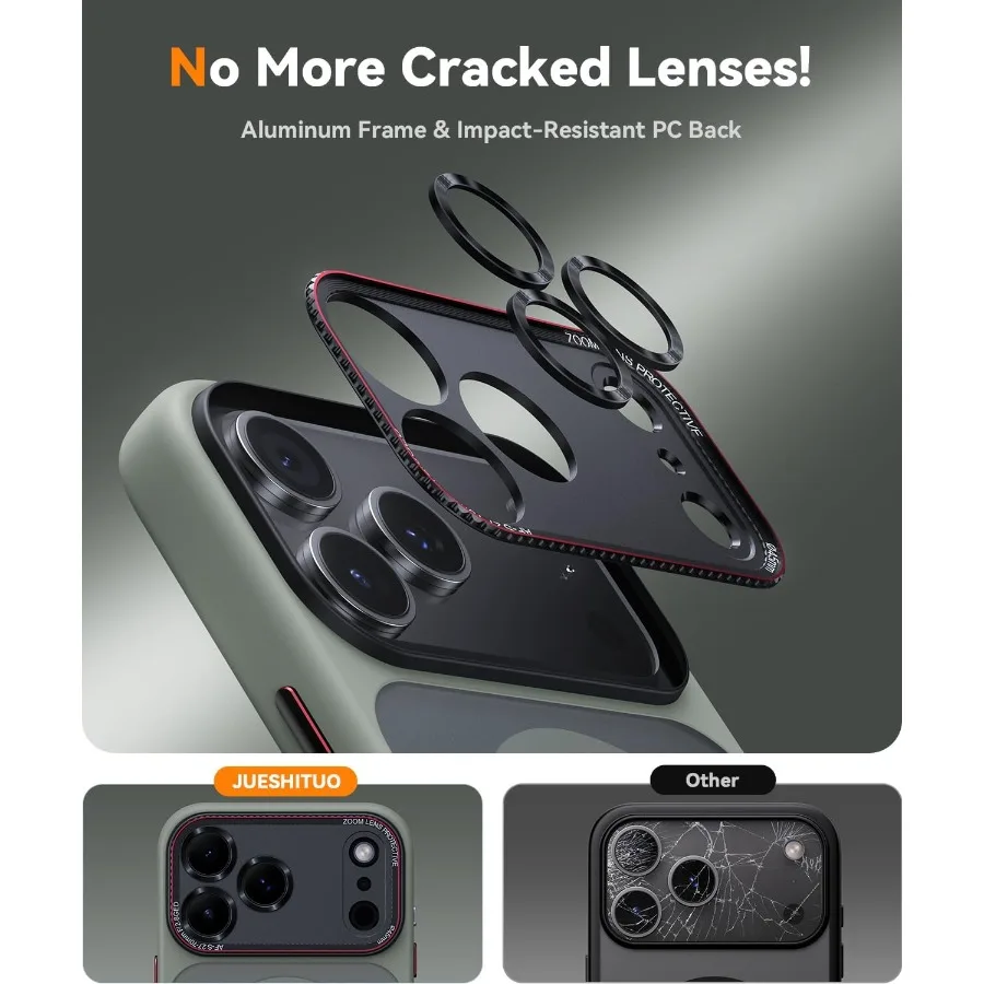 حافظة مغناطيسية لهاتف iPhone 17 Pro مع حماية كاملة للكاميرا وواقي شاشة 1X مصمم لمتانة معززة