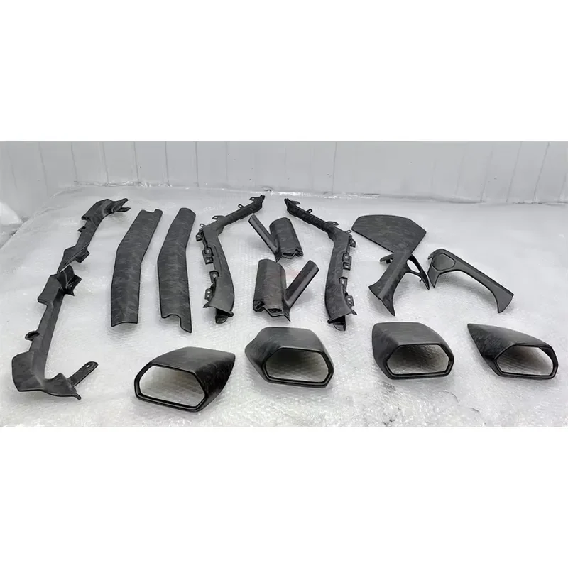 OEM Style Forged Dry Carbon Fiber Interior Door Handle square Disk Center Console Panel for Lamborghini LP580 LP610 EVO