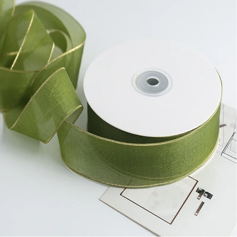 Organza Ribbon Nylon Velvet Ribbon inelastic Single Face Fabric Trims for BowDIY Present Box Crafts Wrap Decoration