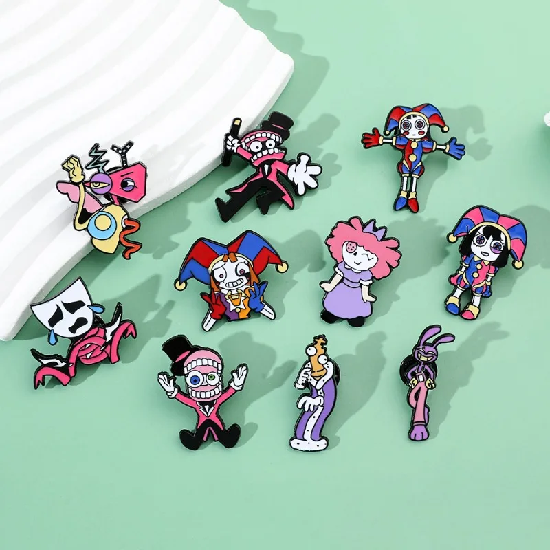 Broche Creativo y Personalizado de la Serie The Amazing Digital Circus, con Impresión de Personajes de Dibujos Animados, Exquisito Pin para Mochila, Regalo