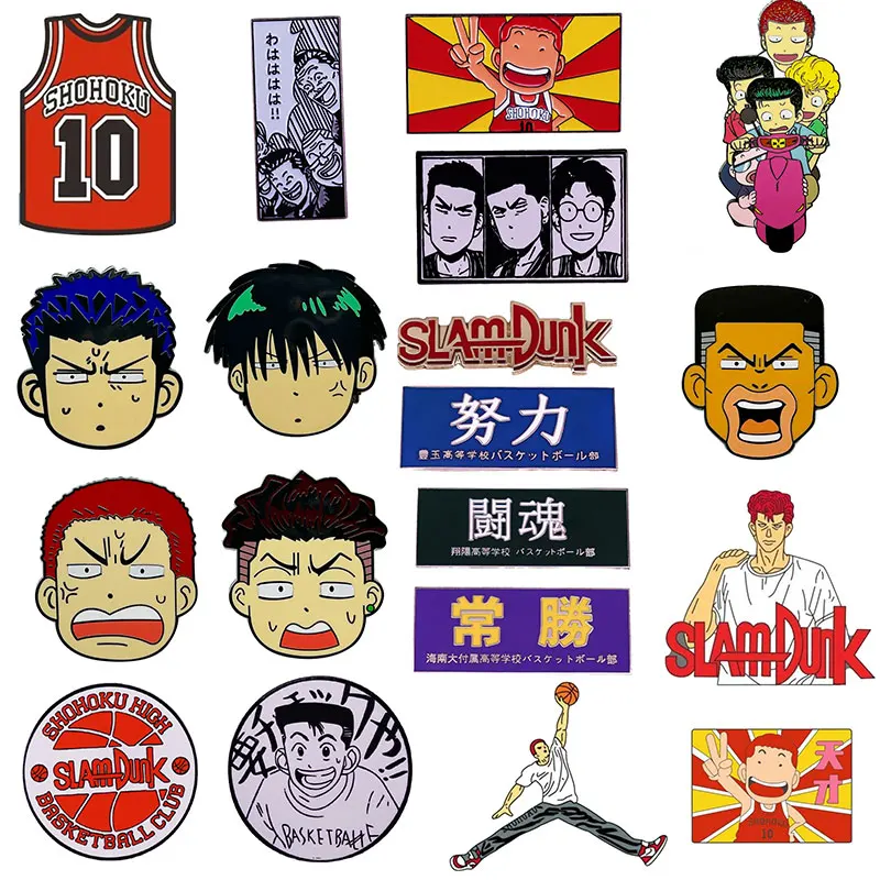 Slam Dunk Japanese Anime Basketball Enamel Pin Lapel Pins for Backpacks Brooches for Clothing Cool Badges Fashion Accessories