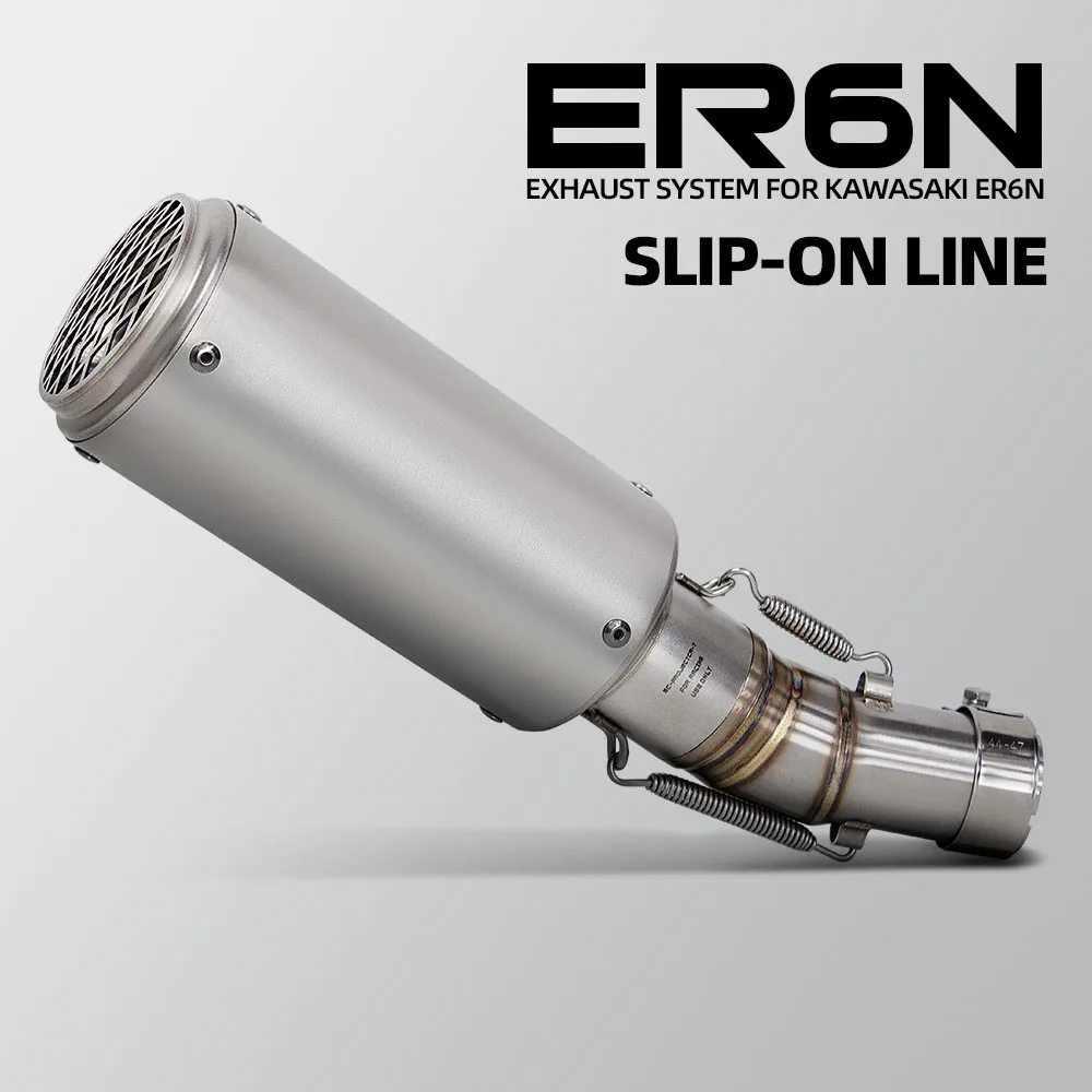 ER6N Auspuff-Schalldämpfer für Kawasaki ER6F ER-6N/6F 2006-2023 Motorrad Slip-on Auspuffanlage Sport-Motorrad-Projektröhre