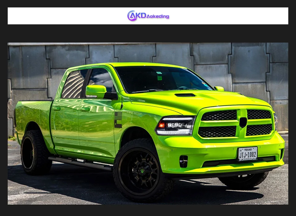 Auto Parts For Dodge RAM Headlights 2009-2018 1500 2500 3500 latest Styling LED DRL Three Projector Car Accesorios Modified