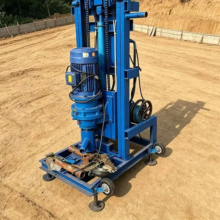 Customized Mobile Hand Operated Well Boring Unit Residential Water Supply Solution 100M Deep Water Well Drilling Rig
