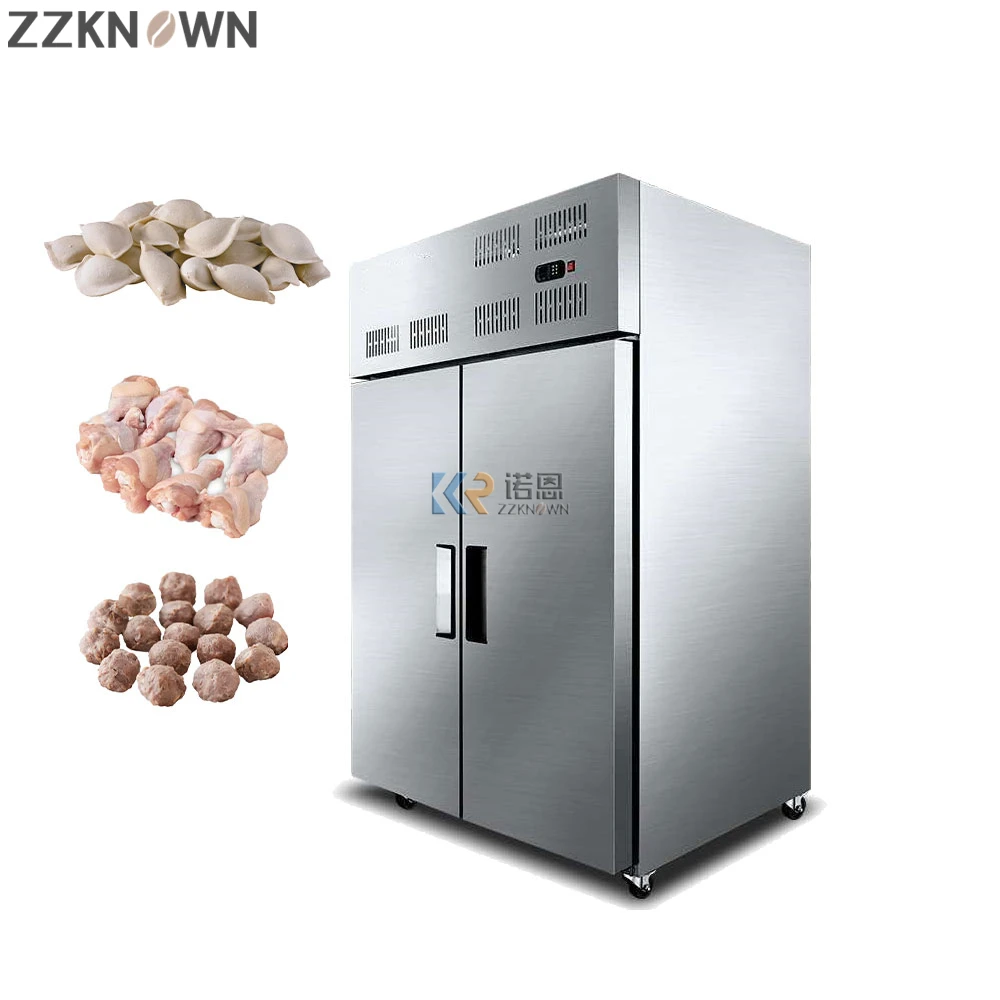 Congelador vertical de puerta simple/doble, congelador horizontal por lotes de supermercado para bola de masa, congelador profundo de mariscos y carne