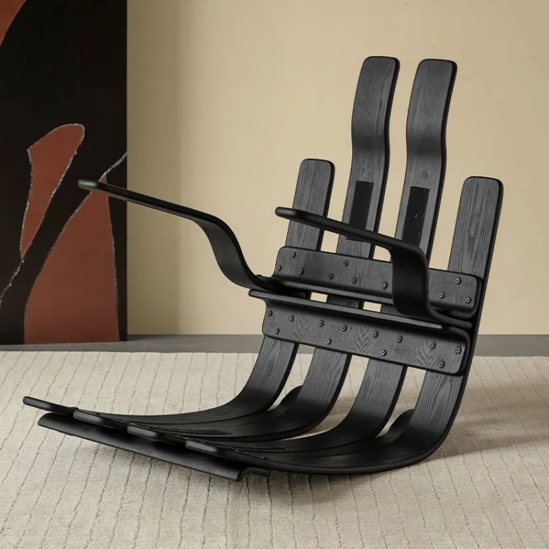 الأثاث الرجعية بسيطة كرسي واحد شرفة عارضة المنزل كرسي متأرجح غرفة نوم غرفة المعيشة مصمم أريكة كرسي #4