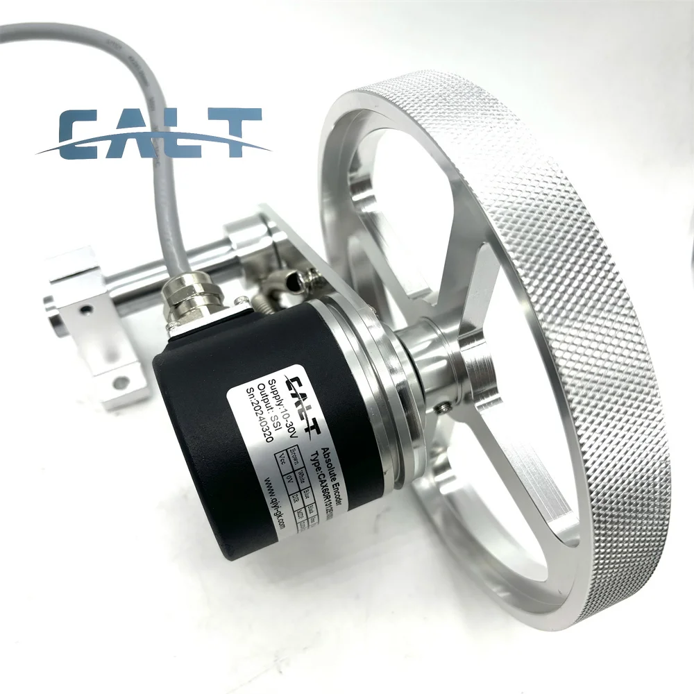 CALT 500mm Perimeter Measuring Wheel Encoder Absolute Rotary Encoder SSI 60mm Outer CAX60R1312E10SGB