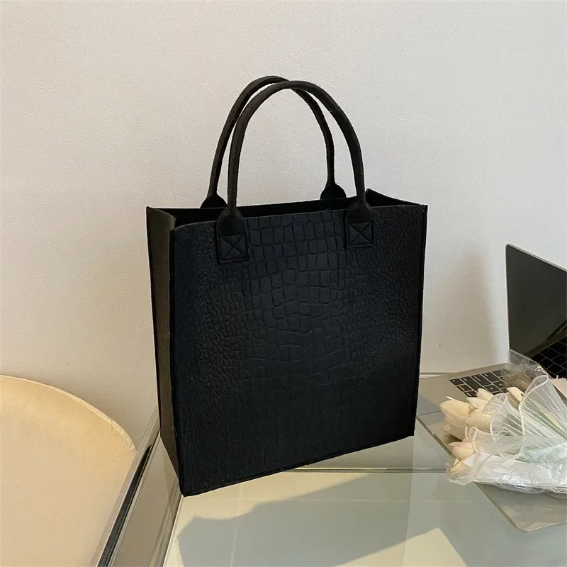 

Pinkycolor Top Handle Bag Designer Handbag Crocodile Pattern Embossed Felt Embossing Women Candy Color Tote Bag Shoulder Bag