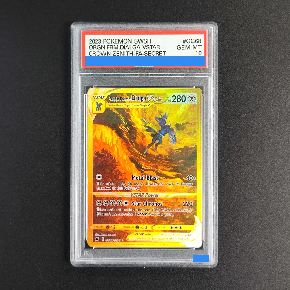 

Прокси-карта POKEMON SWORD AND SHIELD CROWN ZENITH # Коллекционная игровая карта GG68 ORGN.FRM.DIALGA VSTAR gg68/gg70, аутентифицированная, классификация 10