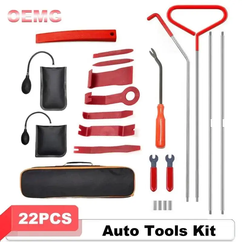 Car Window Door Emergency Open Hook Key Long Reach Grabber Tool Open Unlock Air Wedge Bag Pump Leveling Kit Truck Auto Tools