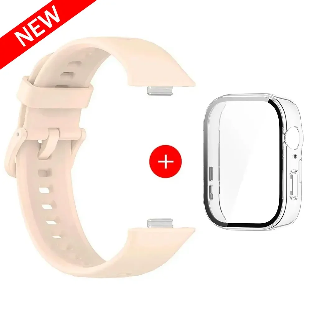 Tempered glass case+band For Huawei Watch Fit 3 Strap silicone sport bracelet for Huawei Fit3 Replacement watchband Accessories