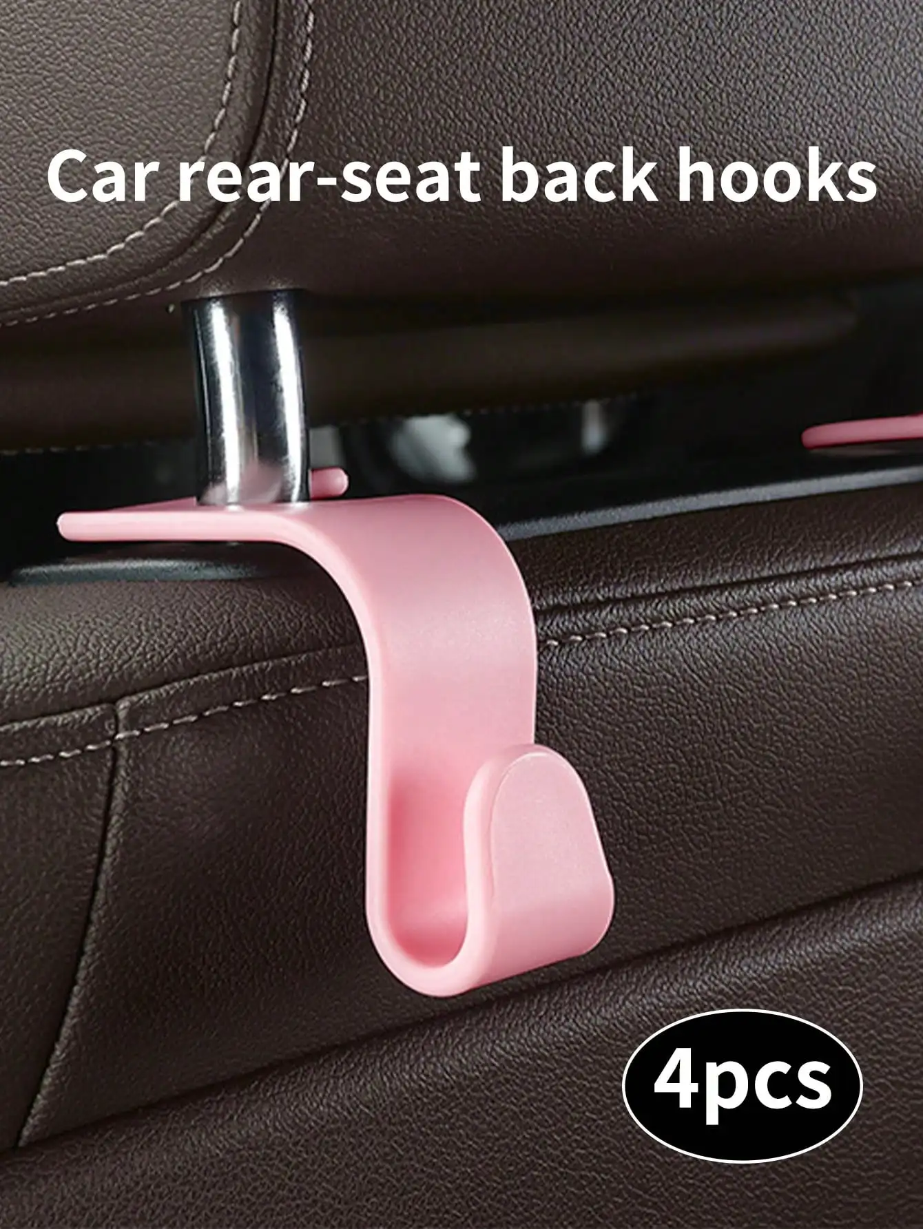 4pcs car multifunctional seat hook pink