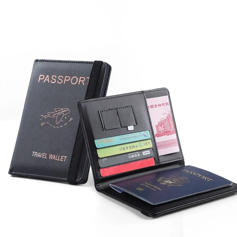 Women Men Family Vacation Passport Cover Wallet Holder PU Leather Card Holder Passport Holder Case Bags Travel Essentials