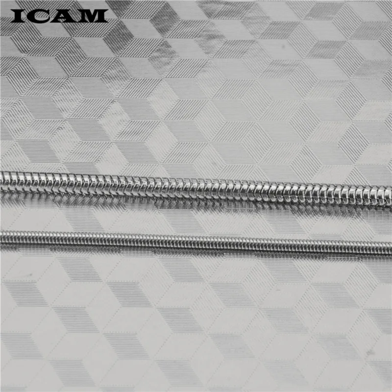 ICAM New Fashion 16 inch-24 inch Chains Necklaces Hot Mens Womens Sell Silver Snake Chain Jewelry Snake Chain Necklace