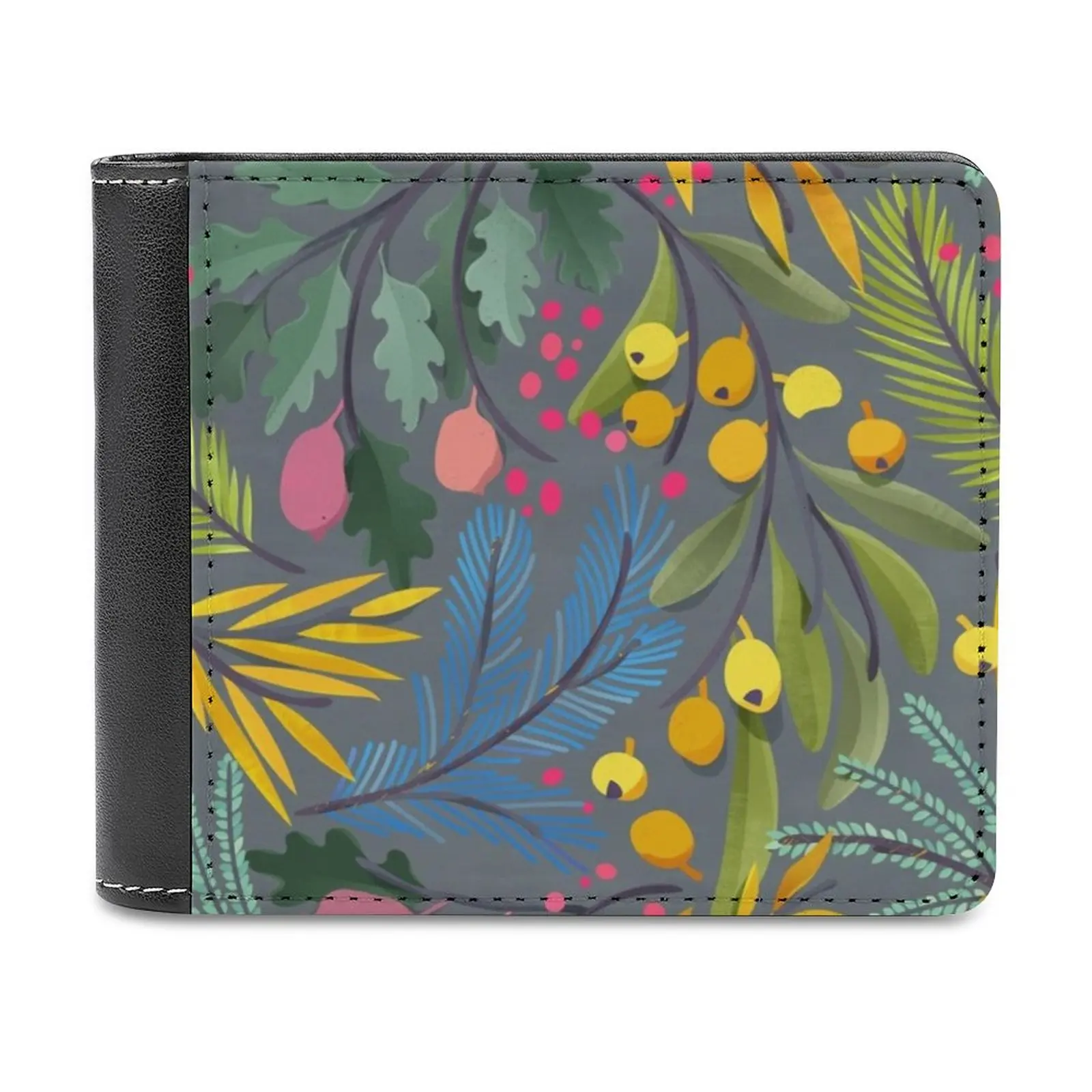 Fairy'S Garden Leather Wallet Credit Card Holder Luxury Wallet Witch Floral Delicate Magic Garden Nature Serenity Wanderlust