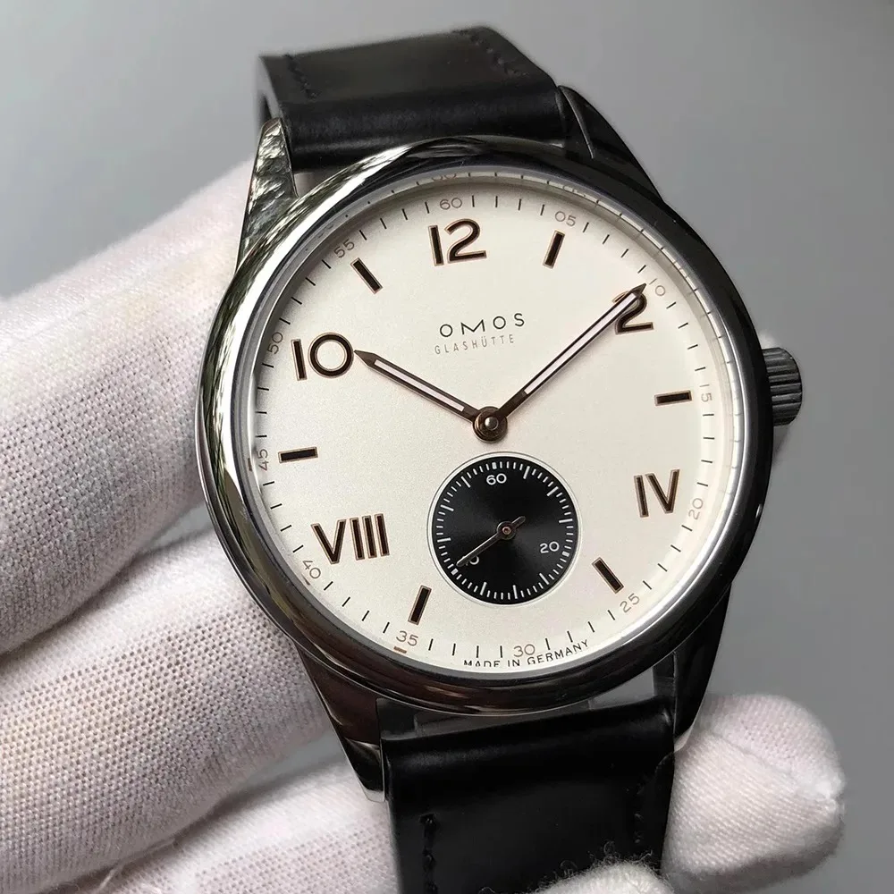 38.5mm Luxurious Men's Automatic Watch For Seagull ST1701 Movement Automatic Mechanical Watch Luminous Waterproof Leather Strap