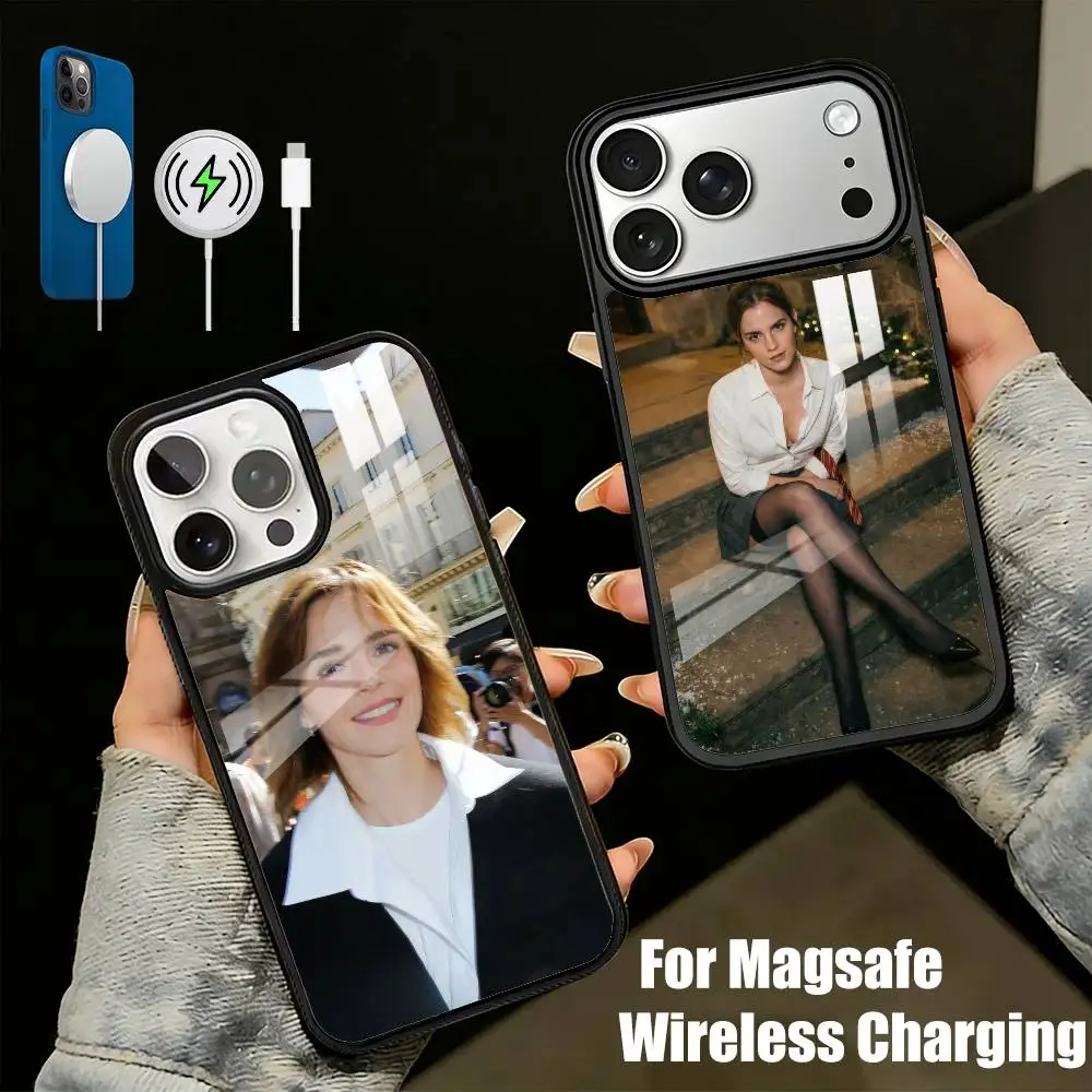 

Beauty E-Emma W-WatsonS Phone Case For iPhone17,16,15,14,13 Plus,Pro Max Magnetic For Magsafe Wireless Charging