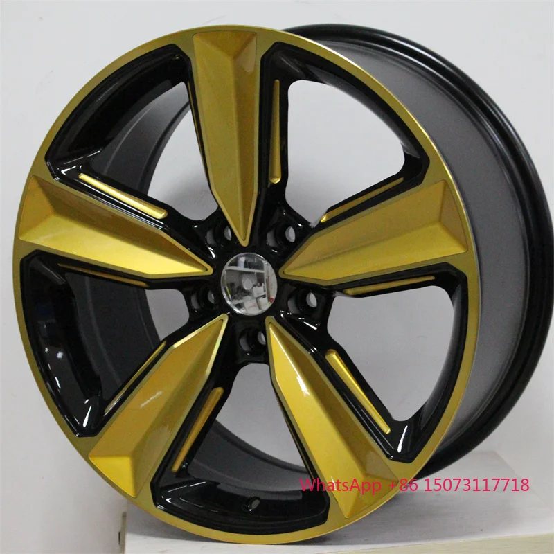 

18 19 20 Inch Aluminum Alloy Wheel Hub 5x112 Casting Rims Black Machined Face Multi-Spoke Design for A4 A5 A6 A7