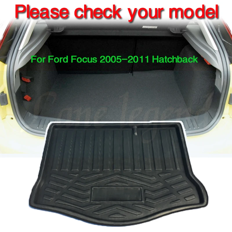 Accessories Fit For Ford Focus MK2 2005 2006 2007 2008 2009 2010 2011 Hatch Boot Mat Rear Trunk Liner Cargo Floor Tray