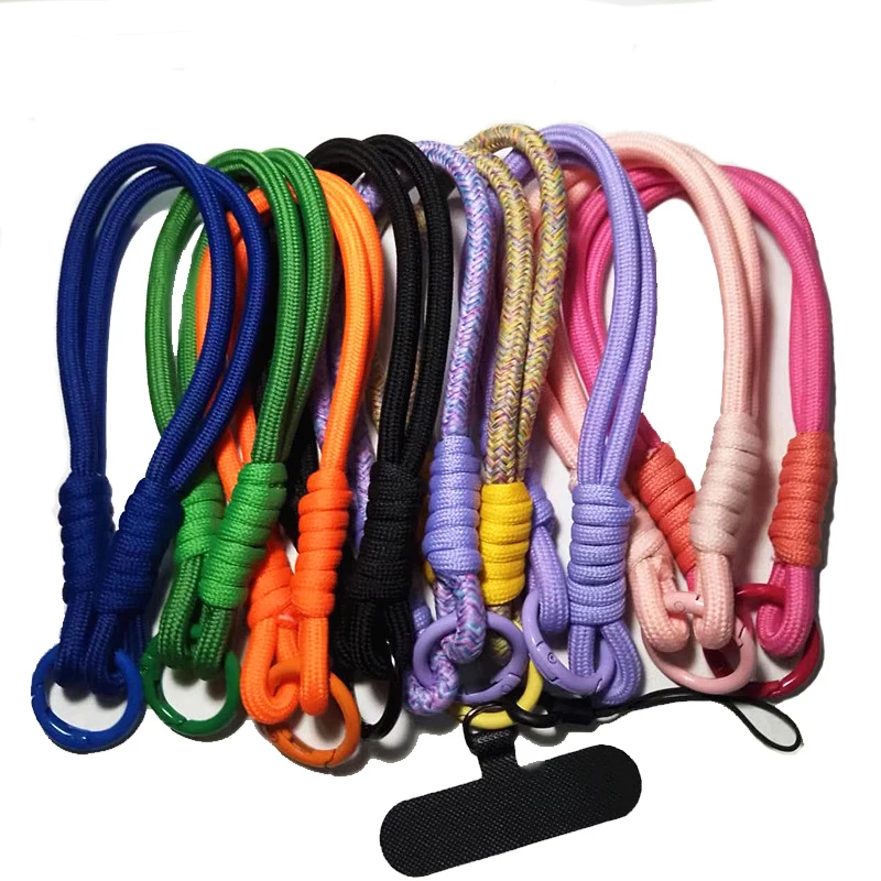 Creative Phone Lanyard Cute Woven Wrist Strap Multifunctional Security Wristband Earphone Anti-lost Short Rope Portable Keychain