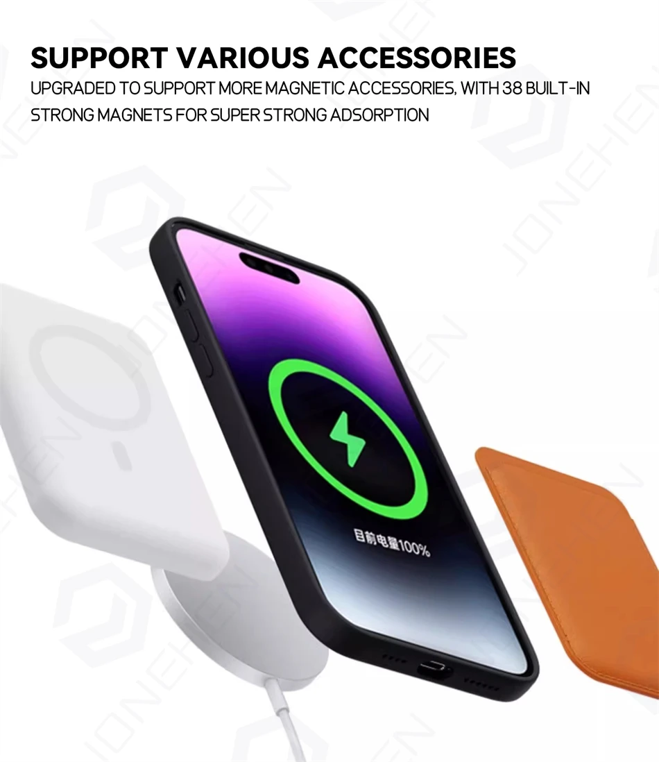 Für Magsafe Flüssigsilikon Original Hülle für iPhone 16 15 14 Plus 13 12 17 18 Pro Max Magnetische Kabellose Ladefunktion Stoßfeste Abdeckung – Detail 6