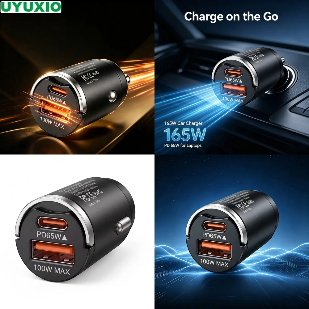 carregador-de-viagem-para-carro-165w-pd-65w-usb-c-plus-100w-usb-a-carregamento-rapido-para-viagens-de-negocios-e-deslocamentos-design-em-liga-de-zinco-com-encaixe-perfeito