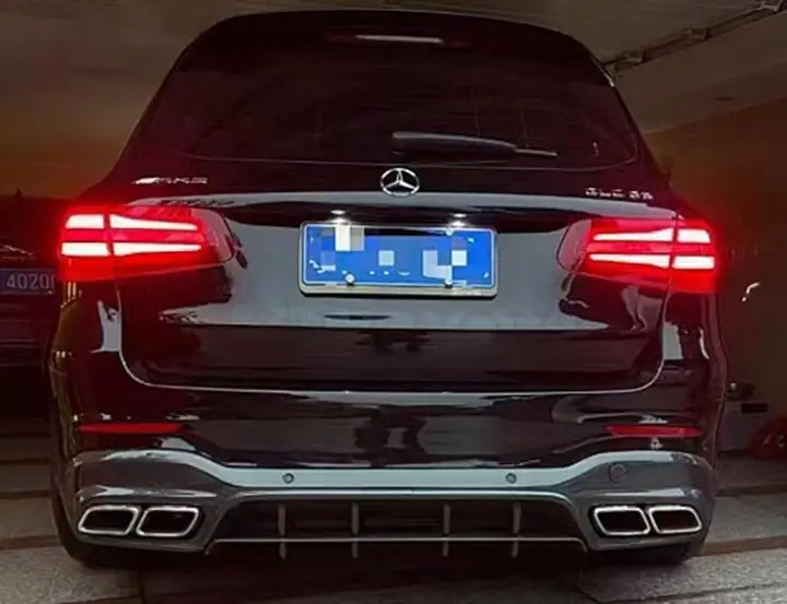 For Mercedes-Benz GLC260 GLC300 GLC43 GLC63 AMG 2020 2021 2022 Real Carbon Fiber Rear Bumper Trunk Diffuser Spoiler Exhaust Tips