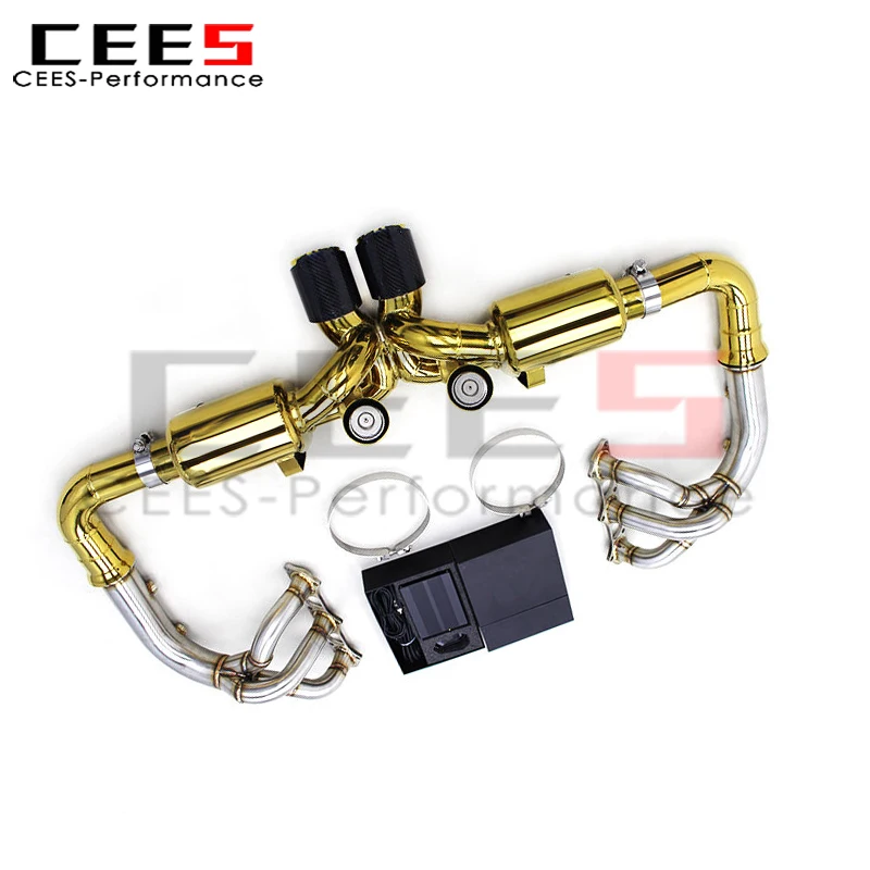 

cees Auto Sport Catback Header 2011-2019 for Porsche 911 991/991.1/991.2 GT3 Valved Short Catback Muffler Race Straight Manifold
