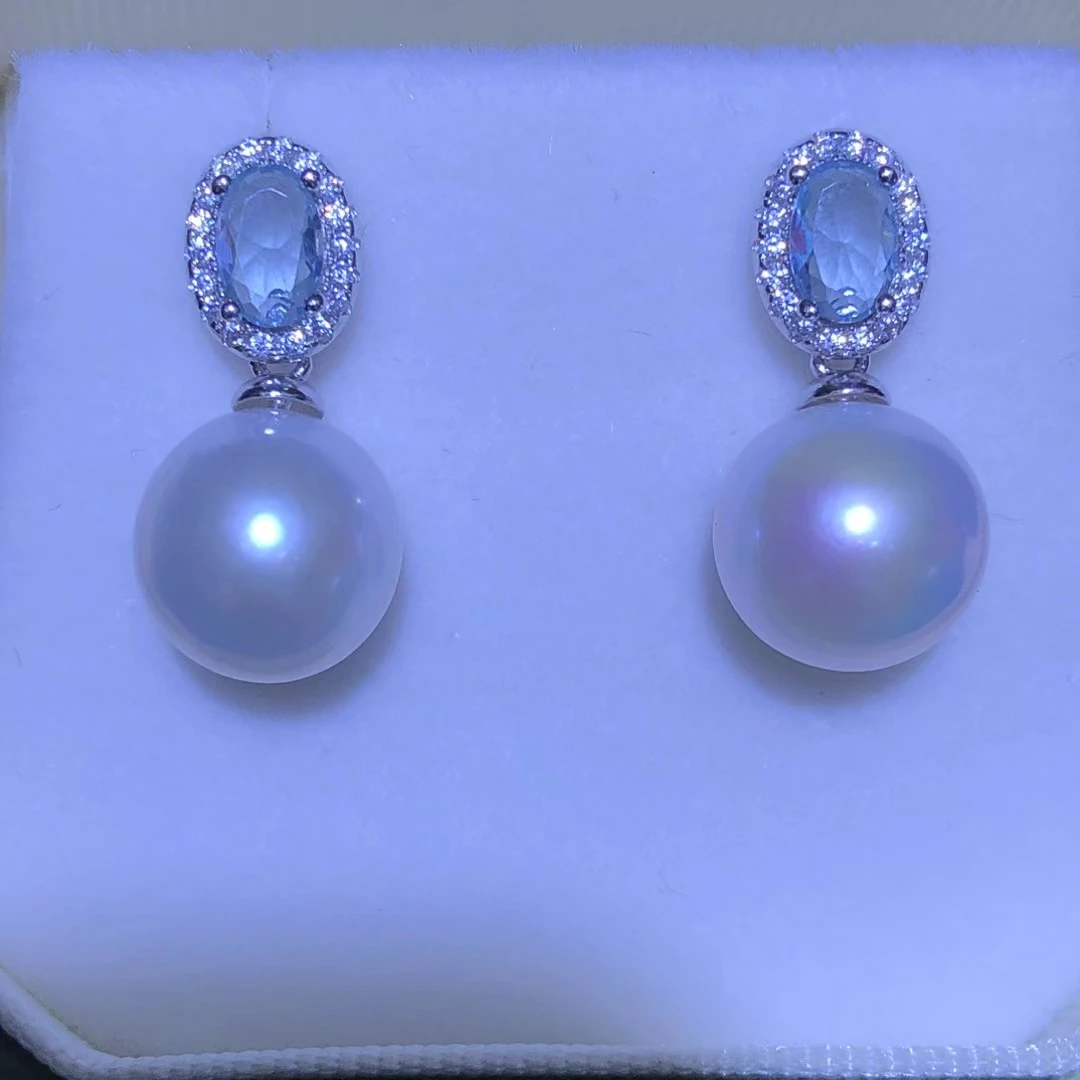 

Wholesale 925 Sterling Silver Earrings Mount Findings Settings Base Mounting Parts Accessory for 10-11mm Pearls 5 pairs/lot