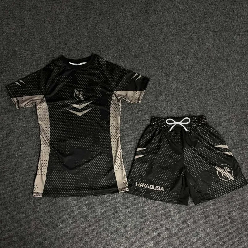 2026Street Style Summer Sportswear Set Breathable and Quick-Drying Combat Training Suit - T-shirt + Shorts Two-Piece Set, Unisex