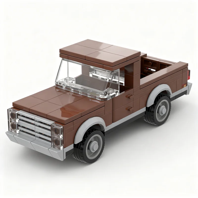 160pcs MOC Chevy Squarebody City Street Collectible Building Blocks Kit Display Assembly Model Racing Toy Gift For Enthusiasts
