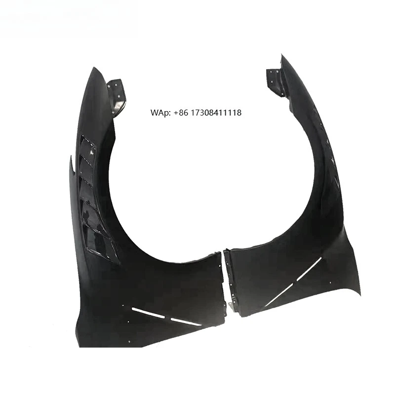 

For GTR R35 2008-2023 Nismo Style Black/White Fiberglass Fenders With Carbon Vents