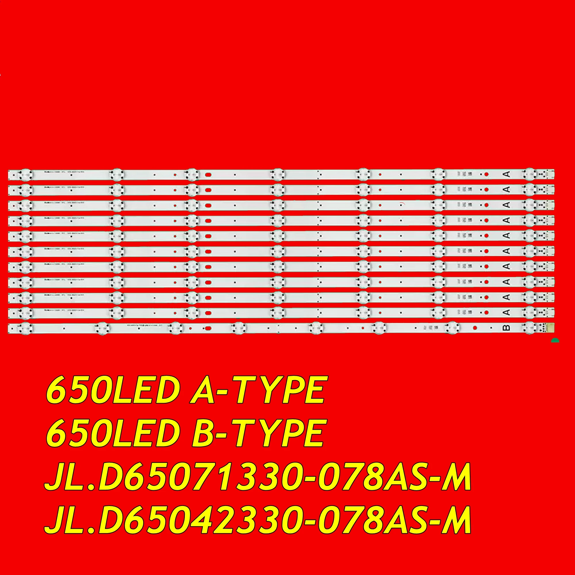 Tira de retroiluminação LED para 65UD8900 65UD8950 65UD8800 65R7040U 65TU7040 65HFL2899S/12 LT-65C880 L65UE18 65-FUB-8020, 650LED A B-TYPE