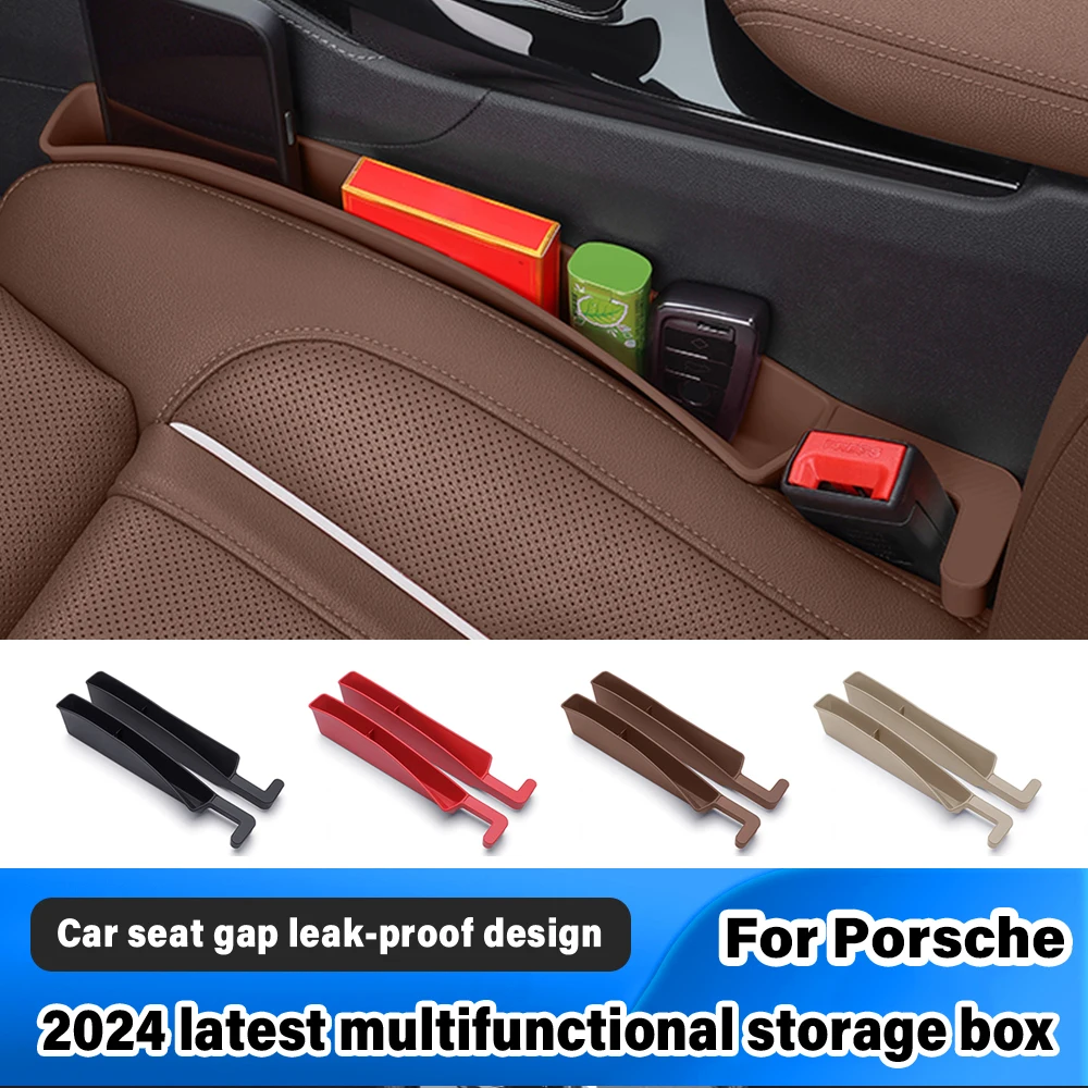 

Car Seat Gap Storage Box Phone Card Organizer Box Accessory For Porsche Panamera Cayman Boxster Cayenne 911 718 Macan Taycan GTS