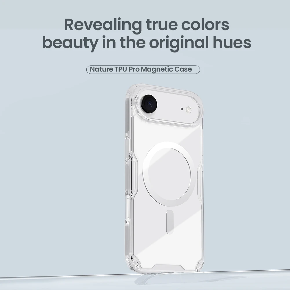 Nillkin voor iPhone 17 Air / Iphone 17 Nature Tpu Pro magnetisch hoesje TPU + PC 360 Airbag schokbestendig HD transparant telefoonhoesje