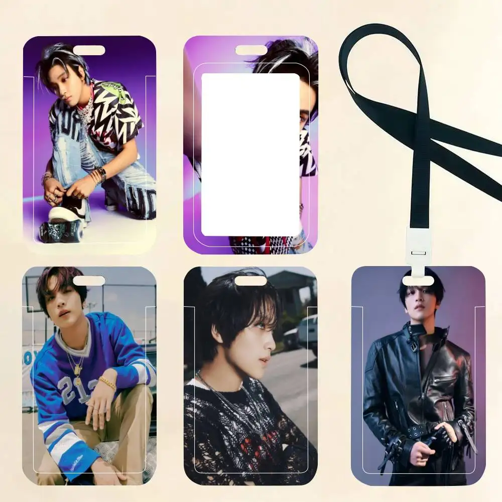 Doyoung Kpop NCT      ID Card Holder Neck Strap Pendant Door Badge Holder Lanyards Keychain Work Credential Case Gift